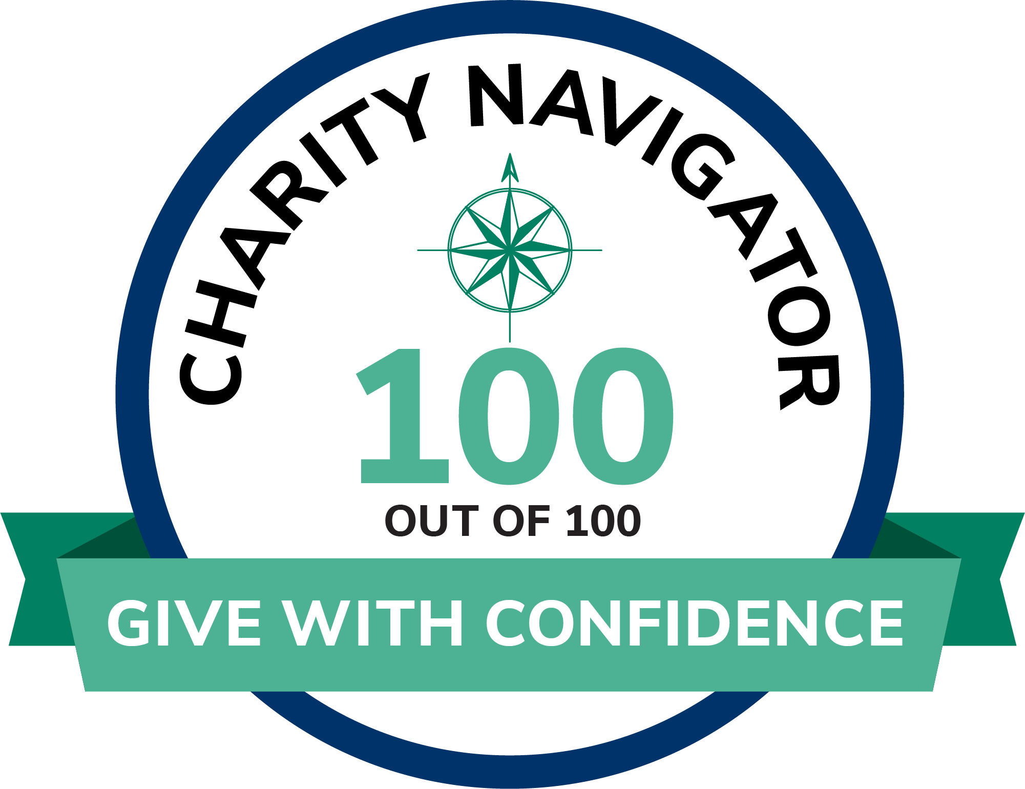 Charity Navigator 100 out of 100, Give With Confidence